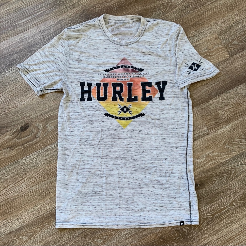 HURLEY Washed Out Logo Tee, Vintage Fit, Sz M
